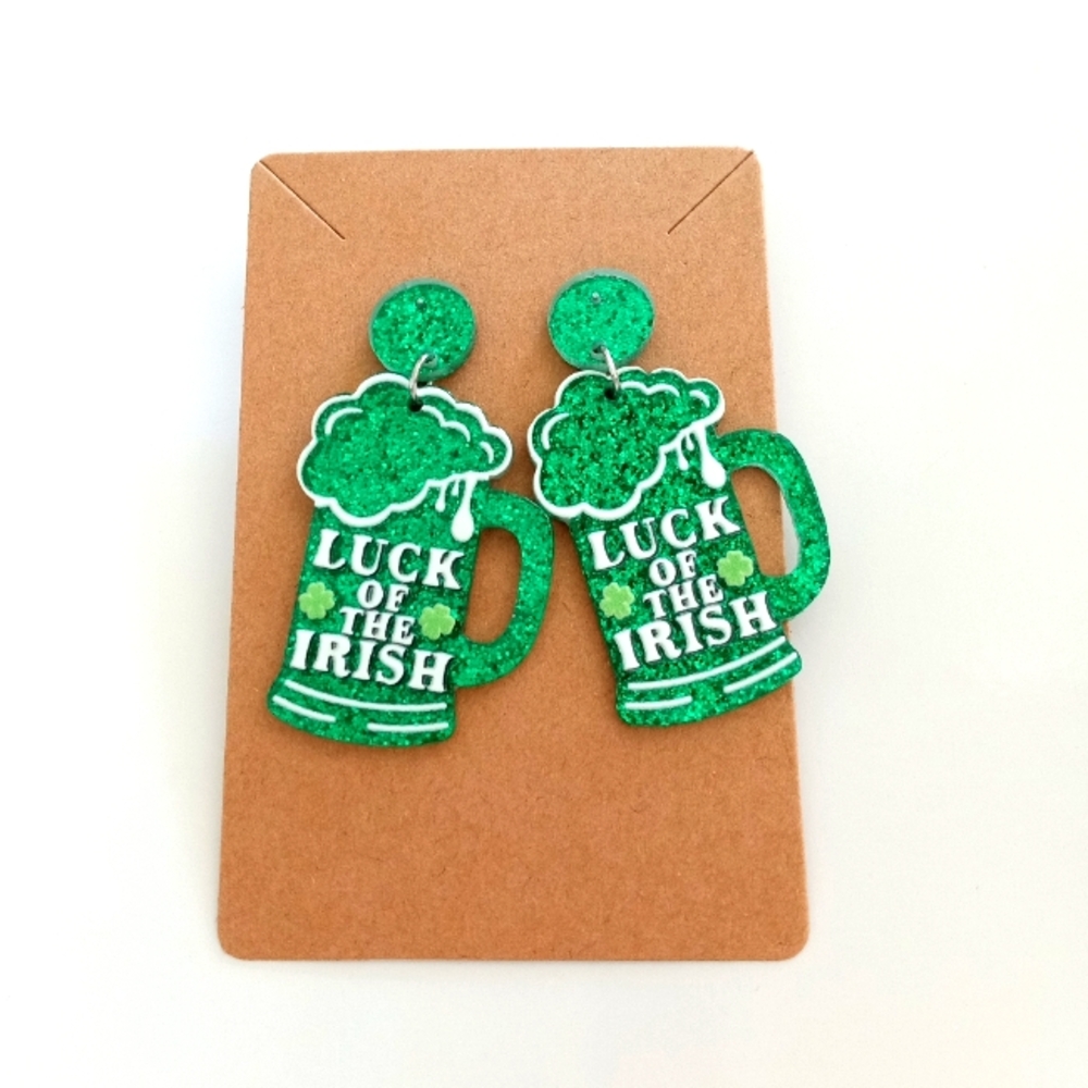 Green 'Luck of the Irish' Earrings